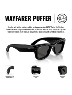 A$AP ROCKY 0RB4940 Wayfarer Puffer Square Sunglasses