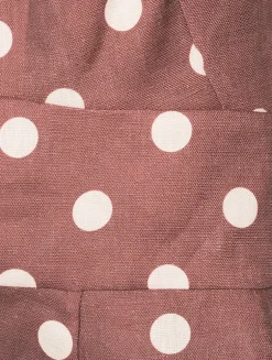 Acacia Linen Dress In Polka Dot Print