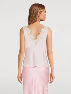 Adette Bow Jacquard Satin Cami