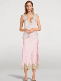 Adette Bow Jacquard Satin Cami