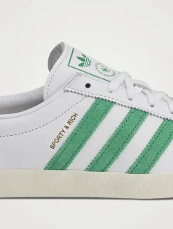 adidas Originals x Sporty & Rich Blanc Leather Sneakers