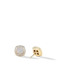 Albion® Stud Earrings In 18k Yellow Gold With Pavé Diamonds