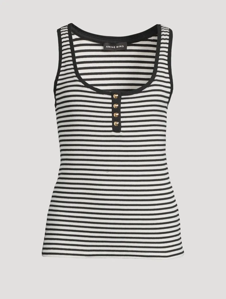 Alessia Tank Top In Stripe Print