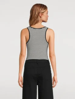 Alessia Tank Top In Stripe Print