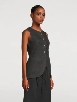 Amalie Linen Vest