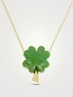 Amanita 9K Gold Clover Necklace