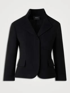 Amber Wool Crêpe Double-Face Jacket