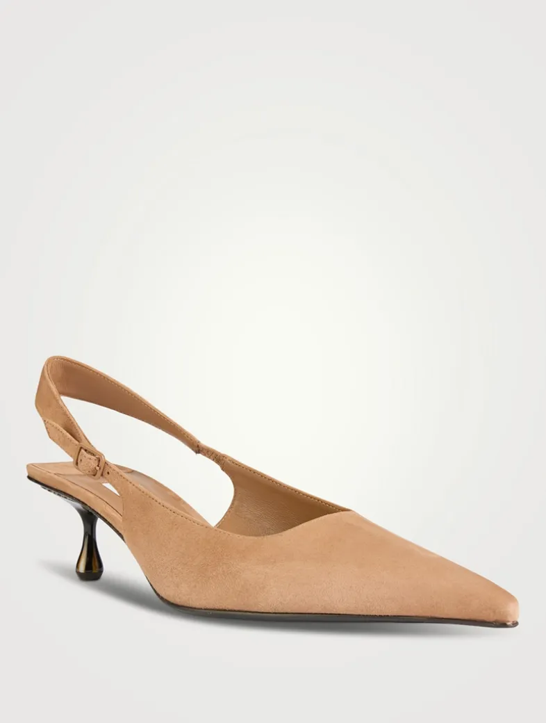 Amel Suede Slingback Pumps