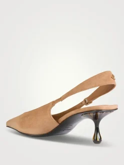 Amel Suede Slingback Pumps