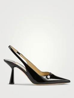 Amita Patent Leather Slingback Pumps