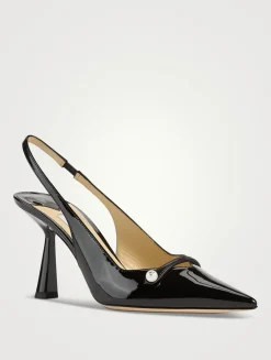 Amita Patent Leather Slingback Pumps