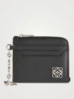 Anagram Square Leather Card Holder