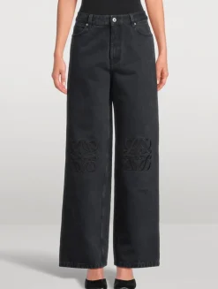 Anagram Wide-Leg Jeans