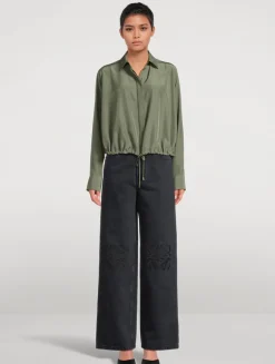 Anagram Wide-Leg Jeans