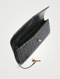 Andiamo Long Leather Top Handle Clutch