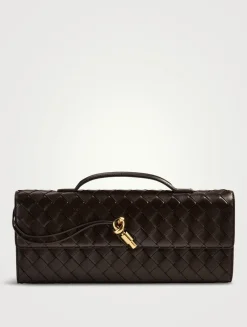 Andiamo Long Leather Top Handle Clutch