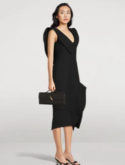 Andiamo Long Leather Top Handle Clutch