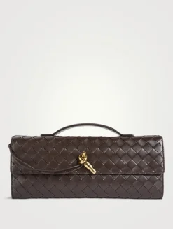 Andiamo Long Leather Top Handle Clutch