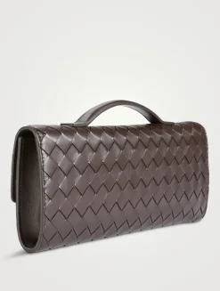 Andiamo Long Leather Top Handle Clutch