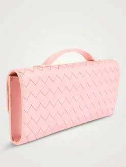 Andiamo Long Leather Top Handle Clutch