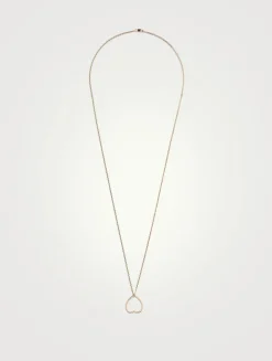 Antifer Heart 18K Rose Gold Long Pendant Necklace