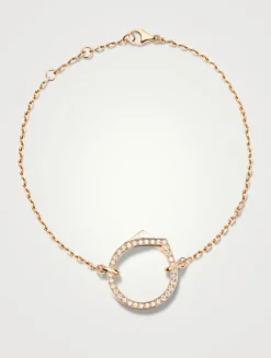 Antifer 18K Rose Gold Chain Bracelet With Diamonds
