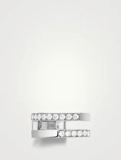 Antifer 18K White Gold Ear Cuff With Diamonds