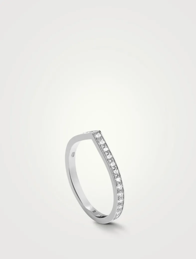 Antifer 18K White Gold Ring With Diamonds