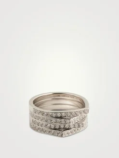 Antifer White Gold Ring With Diamonds