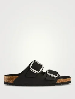 Arizona Big Buckle Leather Slide Sandals