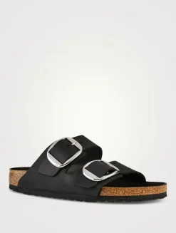 Arizona Big Buckle Leather Slide Sandals
