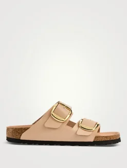 Arizona Big Buckle Leather Slide Sandals