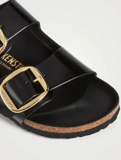 Arizona Big Buckle Leather Slide Sandals