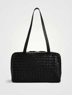 Astra Woven Leather Bowling Bag