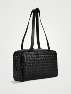 Astra Woven Leather Bowling Bag