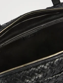 Astra Woven Leather Bowling Bag