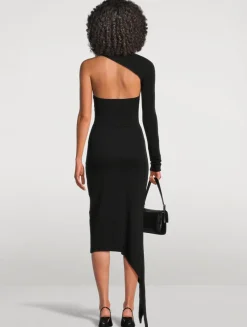 Asymmetric Jersey Dress