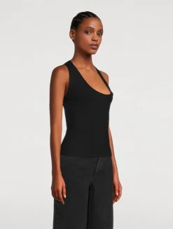 Asymmetric Racerback Tank Top