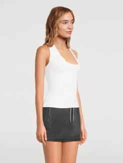 Asymmetric Racerback Tank Top
