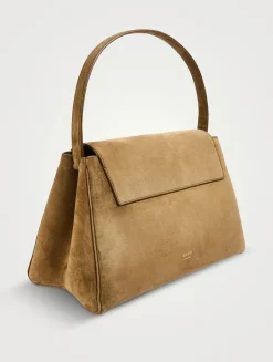 Audrey Suede Top Handle Bag