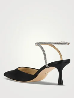 Autumn Crystal Satin Pumps