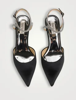 Autumn Crystal Satin Pumps