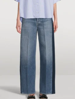 Ayla Baggy Jeans With Tuxedo Stripe