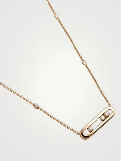 Baby Move 18K Rose Gold Necklace With Diamonds