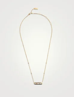 Baby Move 18K Rose Gold Necklace With Diamonds