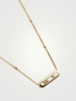 Baby Move 18K Rose Gold Necklace With Diamonds