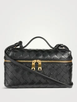 Bang Bang Intrecciato Leather Vanity Case