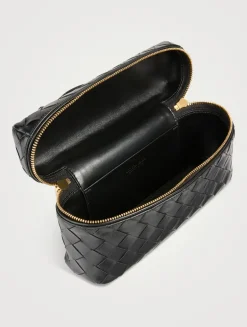Bang Bang Intrecciato Leather Vanity Case