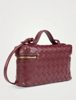 Bang Bang Intrecciato Leather Vanity Case