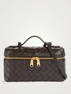 Bang Bang Intrecciato Leather Vanity Case